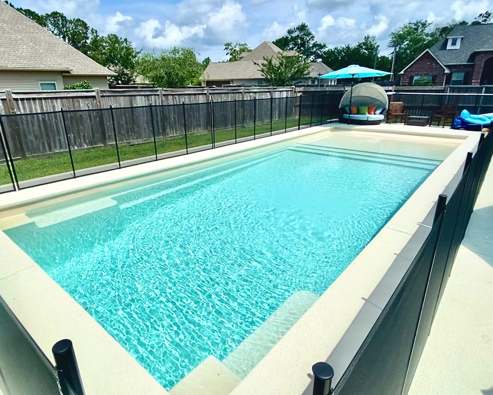 Beach Entry 16 fiberglass pool Tallman