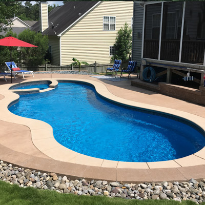 architectural bands decking options for your fiberglass pool
