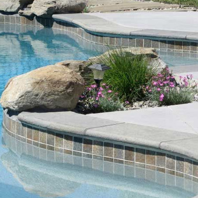 beautiful tile for your fiberglass swimming pool