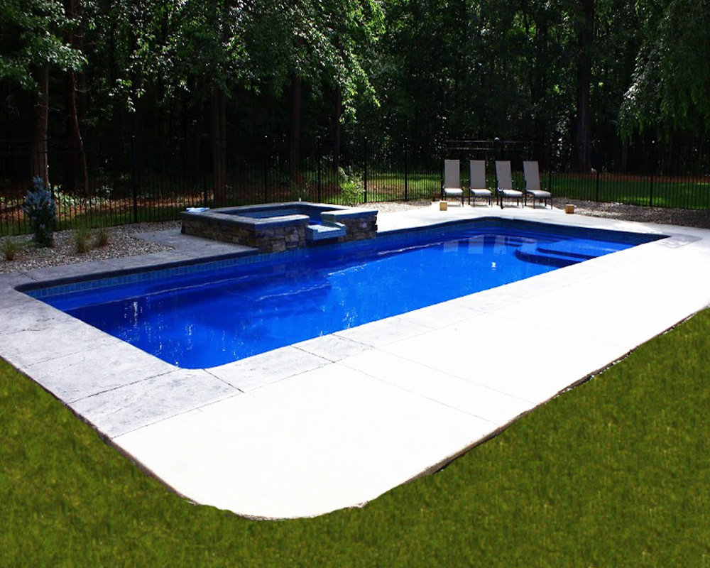 Small Rectangular Fiberglass Pool Centennial Model – Premium Rectangular Fiberglass Pool for Any Backyard ...