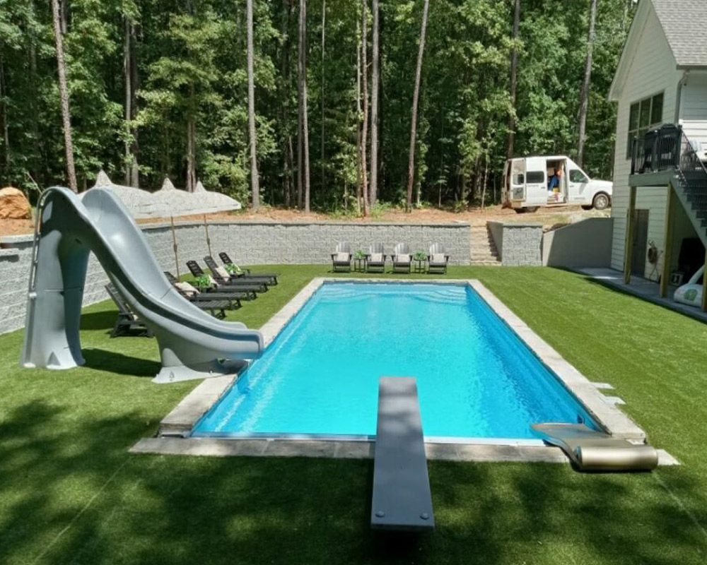 Kingsland Model – Luxurious 8-Foot Deep Fiberglass Pool by Tallman Pools
