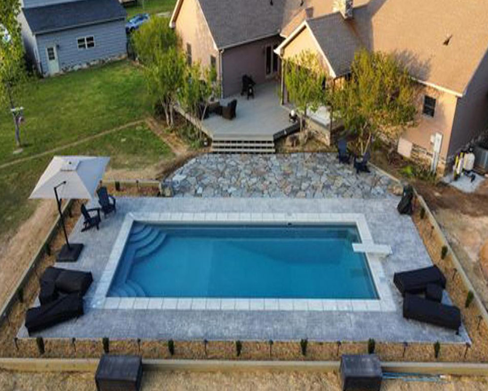 Kingsland Model – Luxurious 8-Foot Deep Fiberglass Pool by Tallman Pools