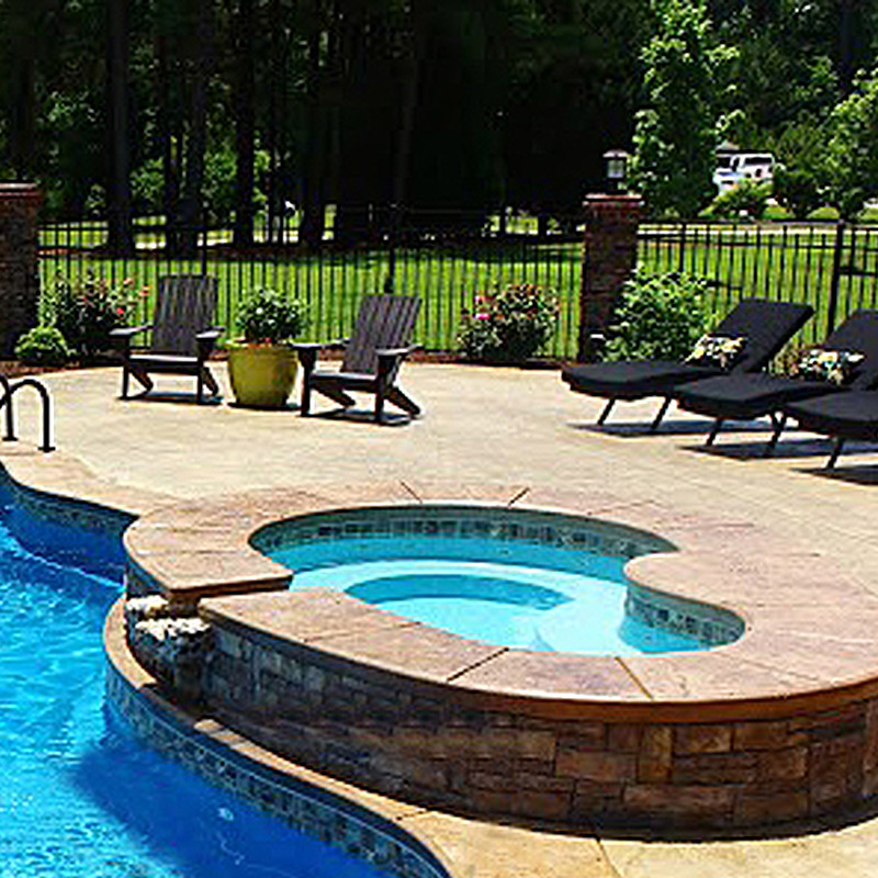 10x7 Kidney Fiberglass Spa