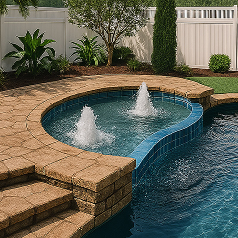 TL7 Rectangle Fiberglass Tanning Ledge model