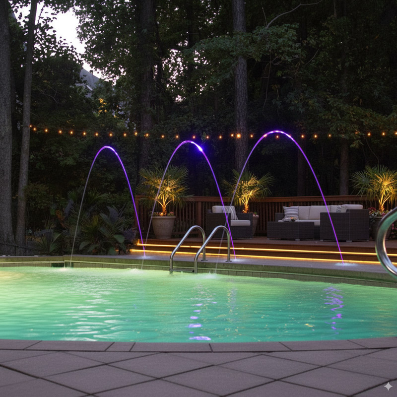 LED lighting for your Tallman Fiberglass Pools