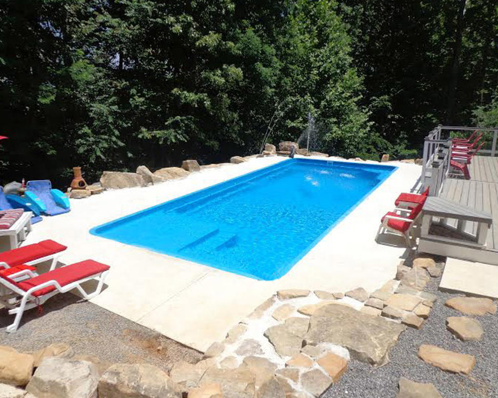 Charlotte NC fiberglass pool installation