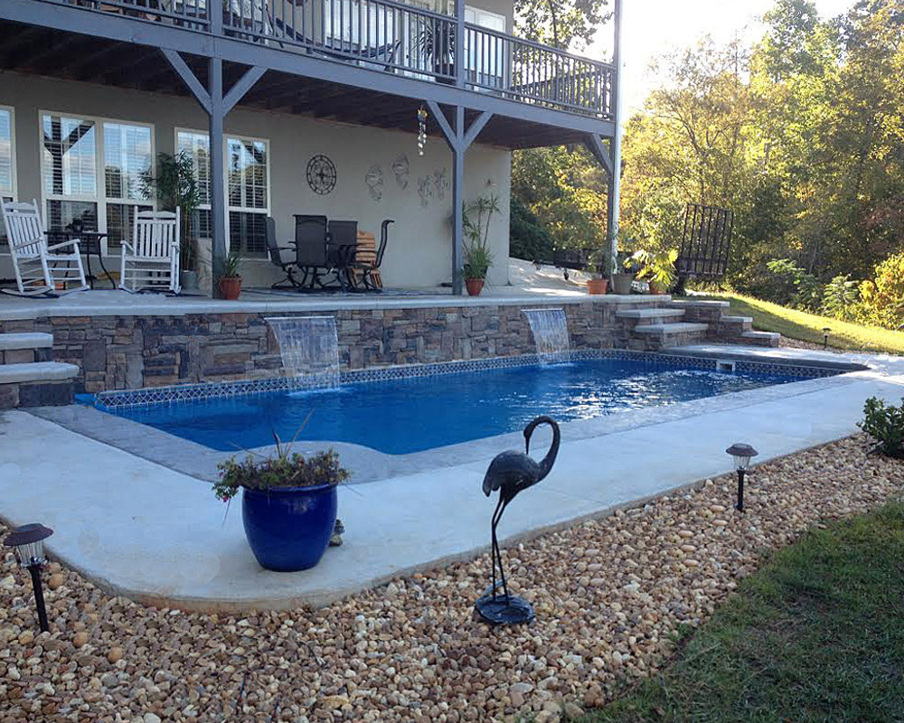 Winston Salem fiberglass pool installation