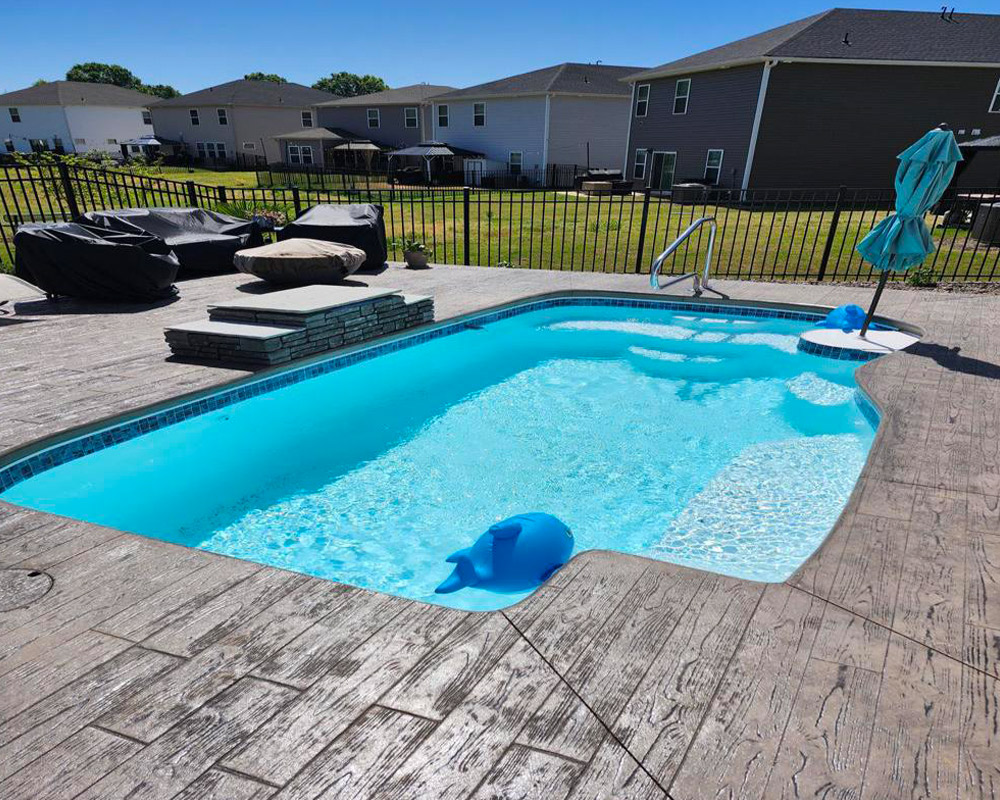 fiberglass pools Charlotte backyard