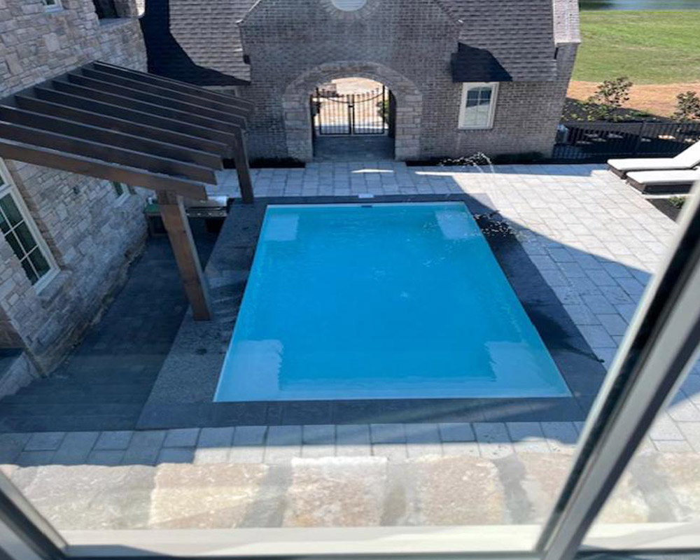 inground fiberglass pools Mobile backyard