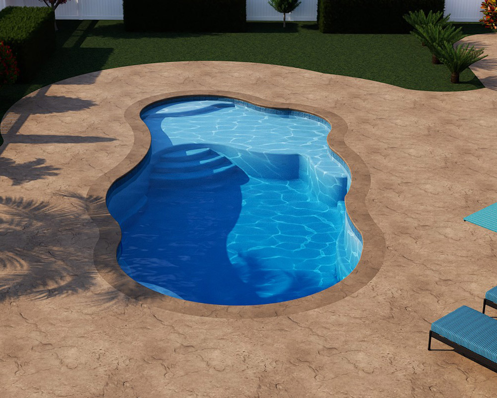 Mirage Freeform Fiberglass Pool – Timeless, Large Pool Model by